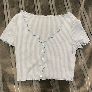 Button up crop top